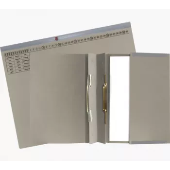 Exacompta 370410B Dossier de alavanca A4 80 mm lombada Cinzento Cartão 320 g/m²