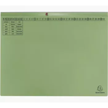 Exacompta 370425B Dossier de fixação rápida A4 Cartão Verde 320 g/m² Fecho metálico