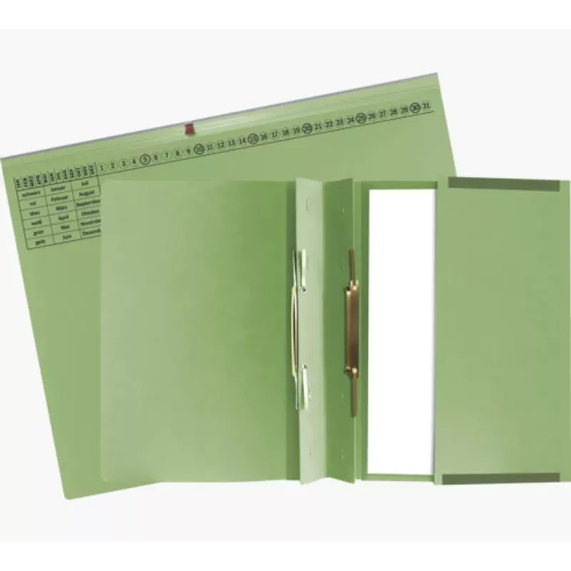 Exacompta 370425B Dossier de fixação rápida A4 Cartão Verde 320 g/m² Fecho metálico
