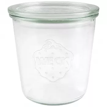 Frasco de conserva WECK 580ml conjunto de 6 unidades - frascos transparentes com tampas, molas e vedantes de borracha