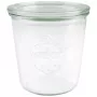 Frasco de conserva WECK 580ml conjunto de 6 unidades - frascos transparentes com tampas, molas e vedantes de borracha
