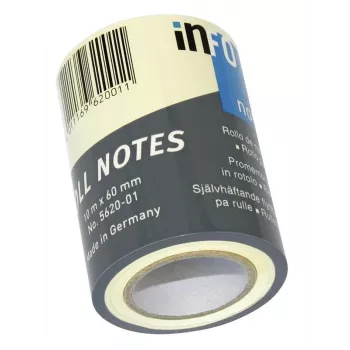 Rolo de notas autocolantes inFO Standard 5620-01 amarelo 1 rolo