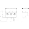 Terminal de alimentação SIEMENS SIRIUS 3RV1915-5A, 3 polos, ligação por parafuso, 690 V, IP20