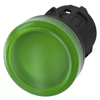 Luz indicadora LED verde Siemens SIRIUS ACT 3SU1001-6AA40-0AA0 22mm redonda 24V AC/DC ligação por parafuso