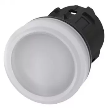 Siemens SIRIUS ACT 3SU1001-6AA60-0AA0 sinalizador luminoso, lente branca, LED 24V, 22mm redondo, ligação por parafuso