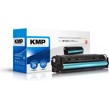 Cartucho de toner KMP H-T189 preto (compatível, High Yield) 90g - substitui HP 312X (CF380X) para HP Color LaserJet Pro MFP M476 série