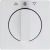 Berker 1080608900 Placa central com botão rotativo para estore Q.1/Q.3 branco polar