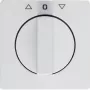 Berker 1080608900 Placa central com botão rotativo para estore Q.1/Q.3 branco polar