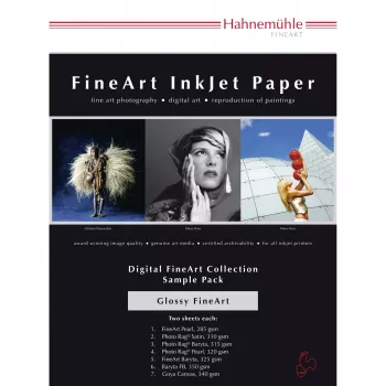 Hahnemühle Digital FineArt A4 Pack de teste papéis brilhantes
