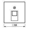 JUNG A 569-1 BFPLUA SW cobertura para tomadas de dados IAE/UAE, 1 x 8 polos, termoplástico, série A, preto