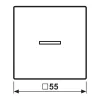 JUNG A 101 KO5 WW Tecla 1 módulo F10 com guia de luz, duroplástico, série A, branco alpino