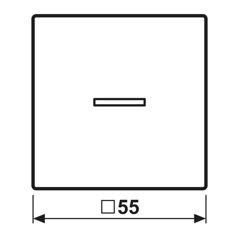 JUNG A 101 KO5 WW Tecla 1 módulo F10 com guia de luz, duroplástico, série A, branco alpino