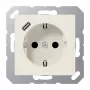 JUNG A 1520-18 C Tomada SCHUKO 16 A com carregador USB (JUNG Quick Charge) 1 x Type-C, Safety Plus, série AS, branco (ivory)