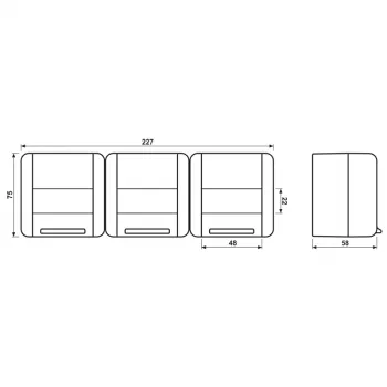 JUNG Tomada SCHUKO 3 módulos 16A 250V 8230 NAW branco alpino