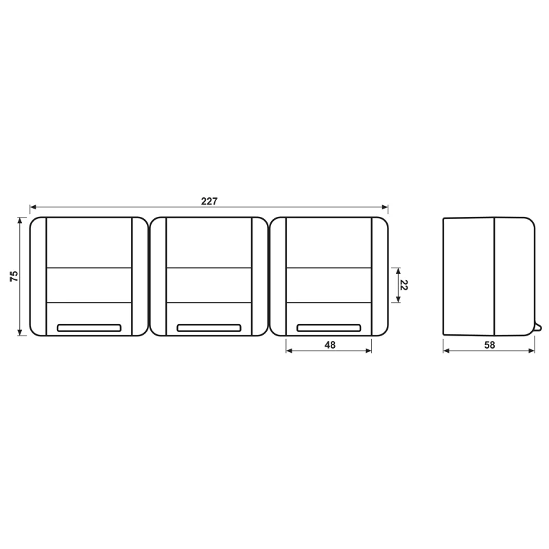 JUNG Tomada SCHUKO 3 módulos 16A 250V 8230 NAW branco alpino