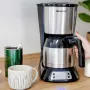 Steba KM F3 Máquina de café de filtro térmica, 1,25 l, 1000 W, aço inoxidável/preto