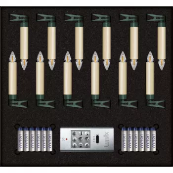Krinner Superlight Bavaria Mini Flame Conjunto de 12 marfim
