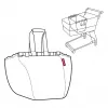 Reisenthel Easyshoppingbag preto - 30L Saco de compras com fixação para trolley