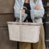 Reisenthel Carrybag Teddy Sand (BK1042) - cesto de compras, 22L, poliéster reciclado