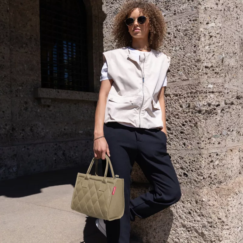 Reisenthel dailyshopper XS rhombus olive mini saco tote