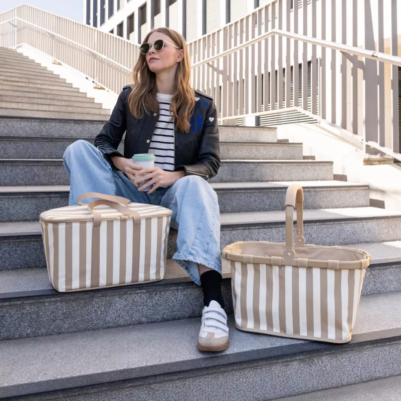 Reisenthel Carrybag Summerstripes Coffee cesto de compras 22L
