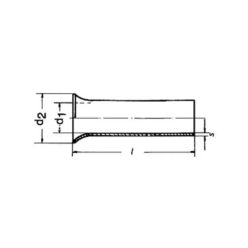 Klauke Terminal de ponta 2,5 mm² 10 mm cobre estanhado terminal de ponta tubular DIN 46228