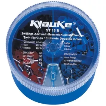 Klauke Sortimento de terminais de ponta 1000 unid. 0,5-2,5 mm²