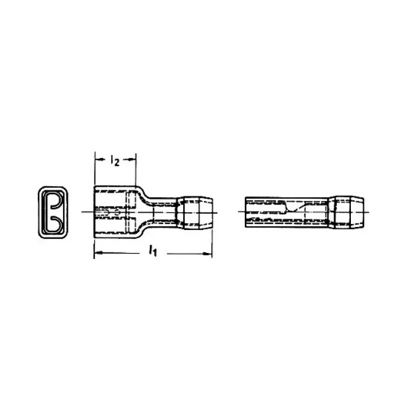 Klauke Terminal de ligação plana 4-6 mm² 750 V não isolado