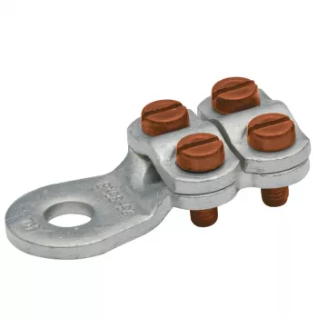 KLAUKE 586R10 Conector de cravação de redução, alumínio para cobre, 50 mm² para 35 mm², estanhado, 46 mm