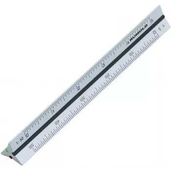 Rumold Escala triangular 10,0 cm prateada