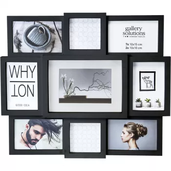 NIELSEN DESIGN Why Not Collage Moldura de galeria preta em resina 8999334