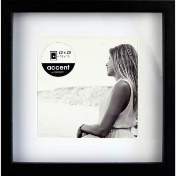 NIELSEN DESIGN Nielsen Aura Moldura de madeira preta 20x20 com passe-partout