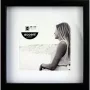 NIELSEN DESIGN Nielsen Aura Moldura de madeira preta 20x20 com passe-partout