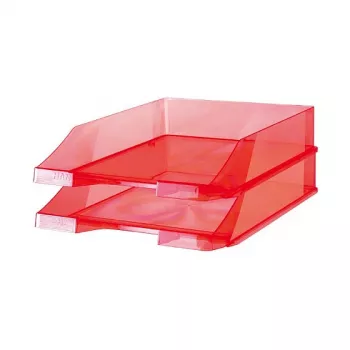 HAN Bandeja para correspondência standard - vermelho transparente - DIN A4/C4/Folio - série KLASSIK