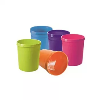 HAN GRIP 18L Caixote do lixo redondo, polipropileno, roxo, 312mm x 312mm