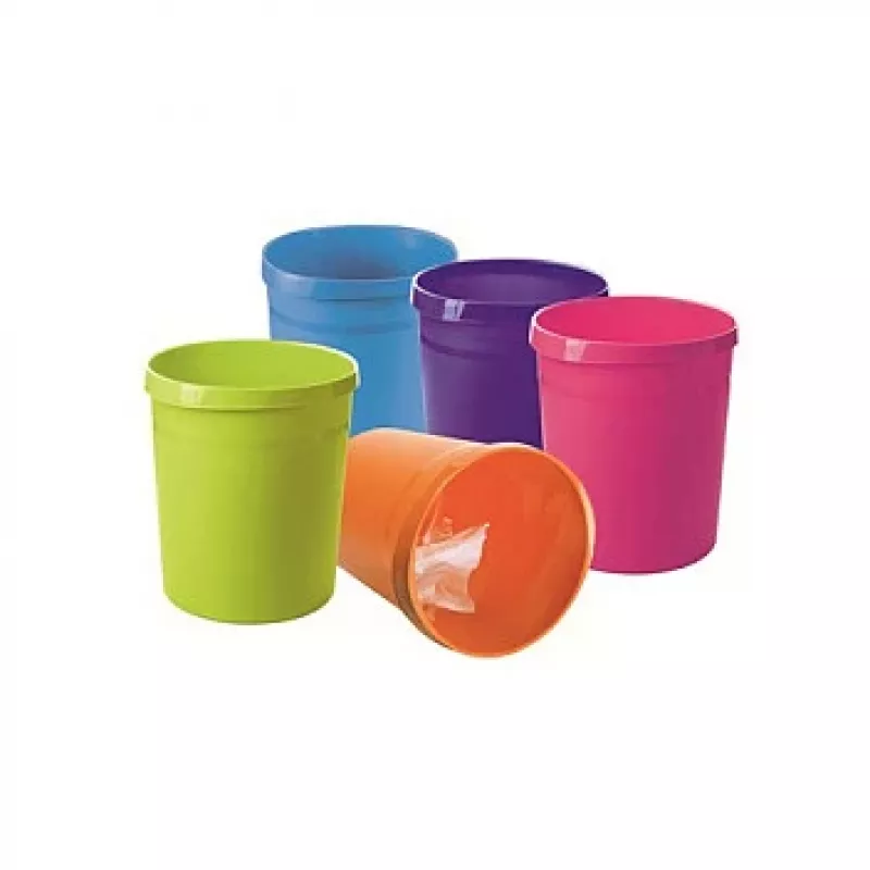 HAN GRIP 18L Caixote do lixo redondo, polipropileno, roxo, 312mm x 312mm