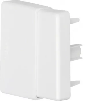 Hager LFF6006069016 peça terminal ajustável branco tráfego (RAL 9016) para canalete 60x60mm