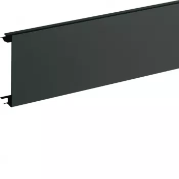 Tampa de calha de rodapé Hager BR08029011 PVC para BR 80 mm preto grafite