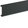 Tampa de calha de rodapé Hager BR08029011 PVC para BR 80 mm preto grafite