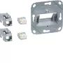 Módulo de ligação Hager GMKSRJ45C6A2 2x RJ45 Cat.6a para placa central UAE 2 tomadas sem halogéneos