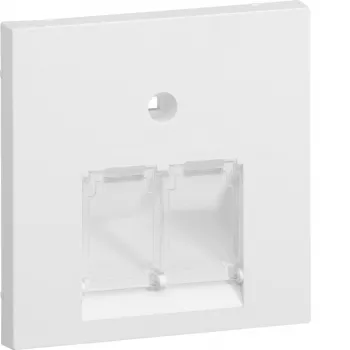 Placa central HAGER GZUAE2A9016 UAE 2 tomadas branco polar