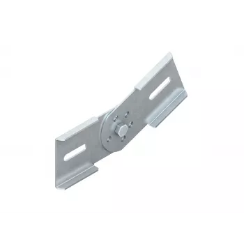 Niedax NIED conector articulado KGV 60 S, conector para sistemas de calhas de cabos, 60 mm de altura lateral, aço, galvanizado sendzimir