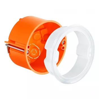 KAISER ELEKTRO 9075-01 Caixa de aparelhagem para encastrar 74 mm x 74 mm x 50 mm para parede oca/pladur, isenta de halogéneos, IP20