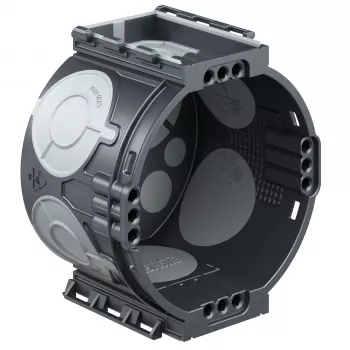 Kaiser Elektro ECON UP1 caixa de aparelhagem de embutir, estanque ao ar, 4x3 cúpulas roscadas, diâmetro 60mm, profundidade 46mm, plástico sem halogéneos, IP20