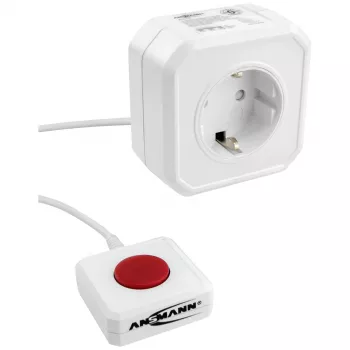 Tomada economizadora de energia 1260-0002 branca ficha Schuko 1 unid. ANSMANN
