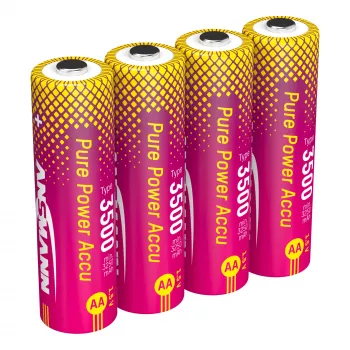 ANSMANN PurePower 3500 pilhas AA 1,5 V Li-Ion, 3500 mAh, pack de 4 (1312-0042)