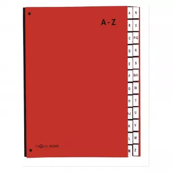 PAGNA organizador de secretária 24 compartimentos - A4 - cartão - vermelho - vertical - 340 mm - 35 mm