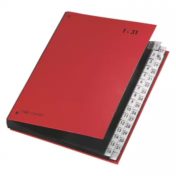 PAGNA organizador de secretária 32 compartimentos - A4 - cartão - vermelho - vertical - 340 mm - 40 mm