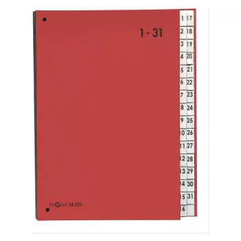 PAGNA organizador de secretária 32 compartimentos - A4 - cartão - vermelho - vertical - 340 mm - 40 mm