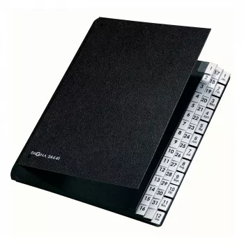 PAGNA Classic organizador de secretária 44 compartimentos - A4 - preto - vertical - 265 x 55 x 340 mm